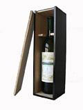 black finish wooden wine box with slide lid